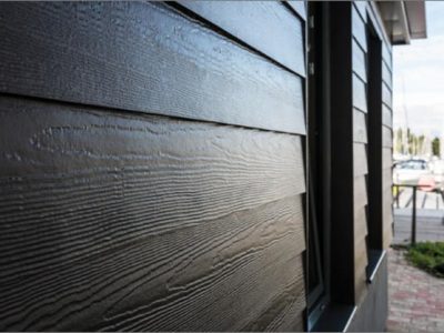 jet black siding installation