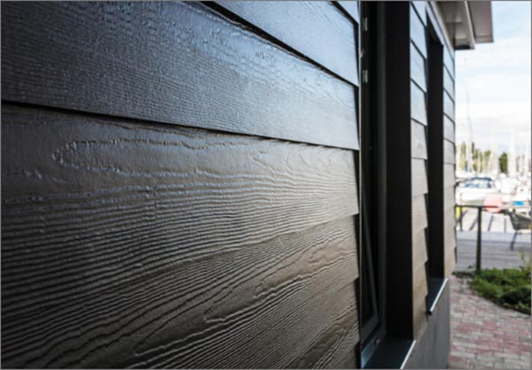 jet black siding installation