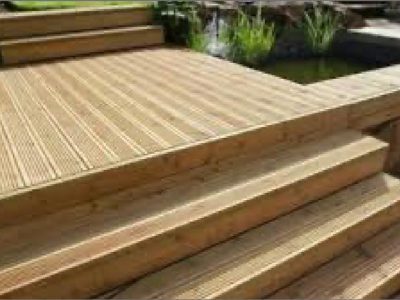 wooden patio deck