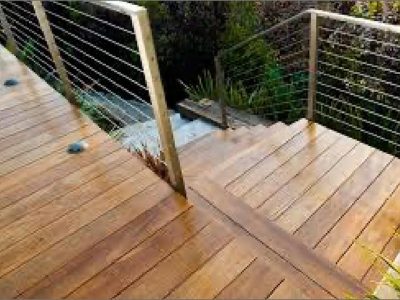 wooden patio deck installation