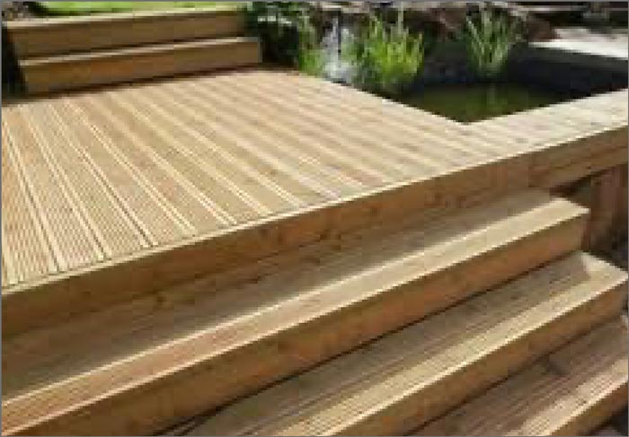 wooden patio deck