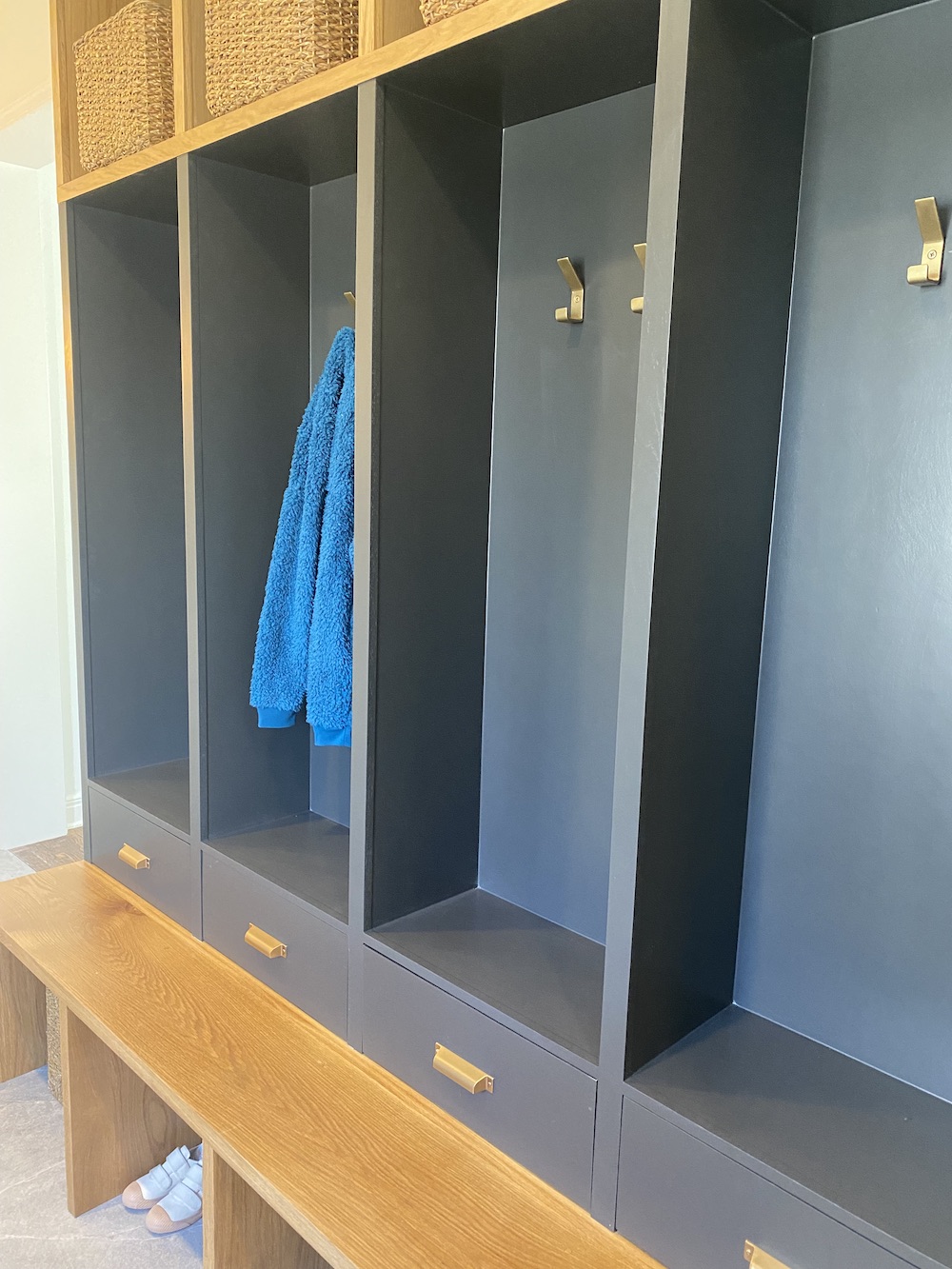 Blue Mudroom Lockers