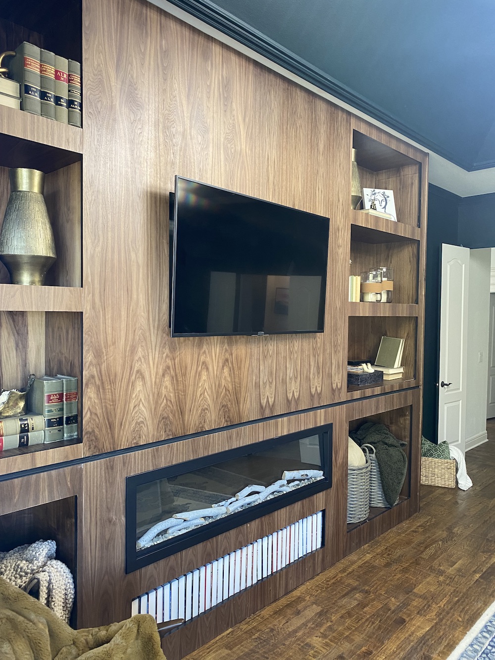 Custom Built-in TV Wall for Bedroom
