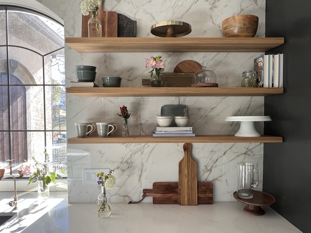 Floating Kitchen Shelves