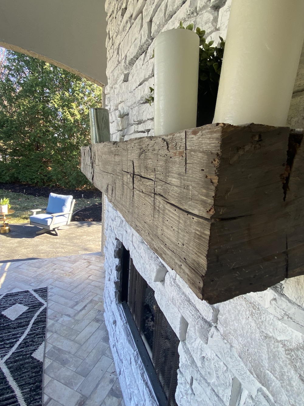 Rustic Mantel Support